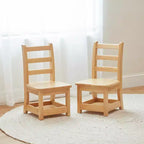 Chaise Ladderback à trois barreaux avec rangement – Paquet de 2 – Assemblée