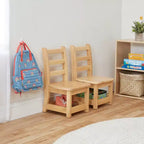 Chaise Ladderback à trois barreaux avec rangement – Paquet de 2 – Assemblée