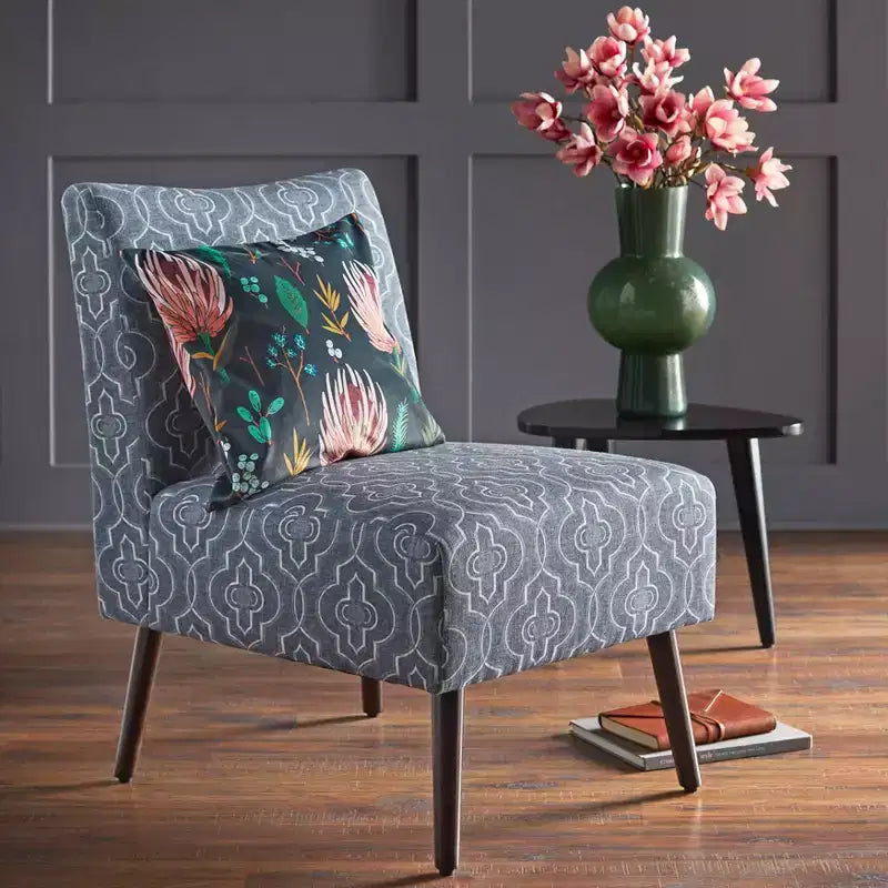 Fauteuil d'appoint sans accoudoirs en velours Petula - angelo:Home
