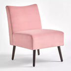 Fauteuil d'appoint sans accoudoirs en velours Petula - angelo:Home