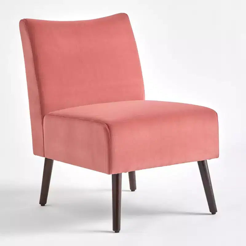 Fauteuil d'appoint sans accoudoirs en velours Petula - angelo:Home