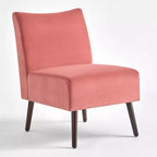 Fauteuil d'appoint sans accoudoirs en velours Petula - angelo:Home