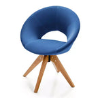 Lot de 2 chaises d'appoint pivotantes Costway, chaise de vanité moderne en velours avec pieds en bois