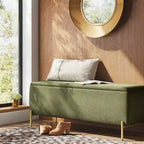 Banc de rangement rembourré Ivy Vert Sauge - Threshold