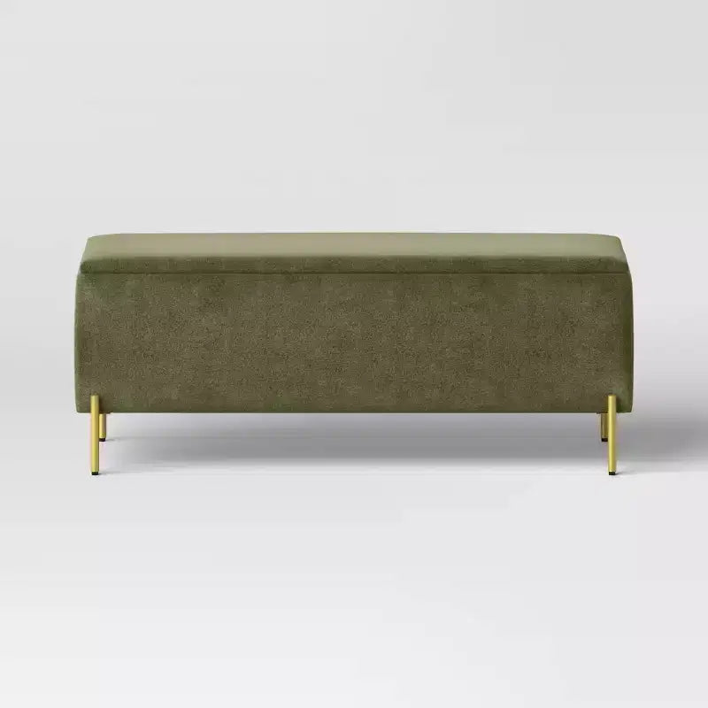 Banc de rangement rembourré Ivy Vert Sauge - Threshold