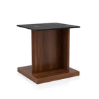 Ensemble 3 pièces table basse, console et table d'appoint Montreaux avec plateau en verre trempé noir - miBasics