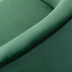 Fauteuil pivotant Amarante en velours confortable pour chambre à coucher avec base en métal | Karat Home-TEAL