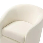 Fauteuil pivotant Amarante en velours confortable pour chambre à coucher avec base en métal | Karat Home-TEAL