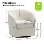Fauteuil pivotant Amarante en velours confortable pour chambre à coucher avec base en métal | Karat Home-TEAL