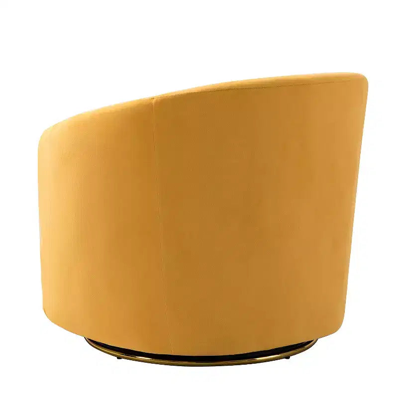 Fauteuil pivotant Amarante en velours confortable pour chambre à coucher avec base en métal | Karat Home-TEAL