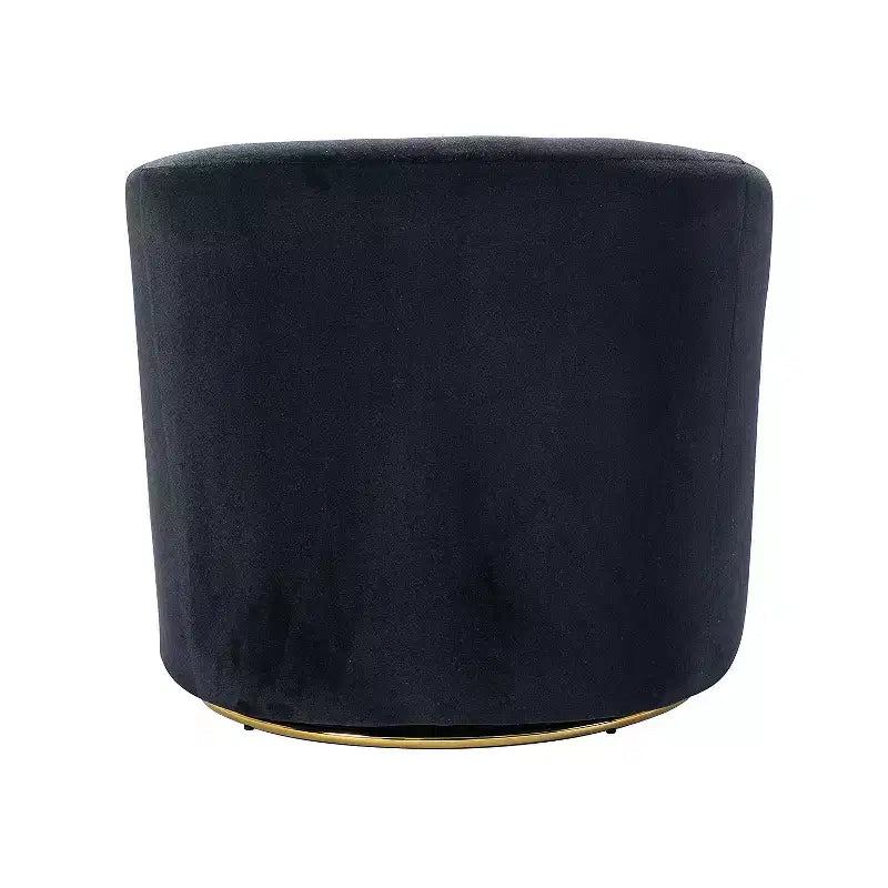Fauteuil pivotant Amarante en velours confortable pour chambre à coucher avec base en métal | Karat Home-TEAL