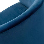 Fauteuil pivotant Amarante en velours confortable pour chambre à coucher avec base en métal | Karat Home-TEAL