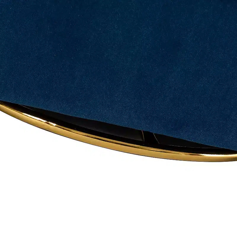 Fauteuil pivotant Amarante en velours confortable pour chambre à coucher avec base en métal | Karat Home-TEAL