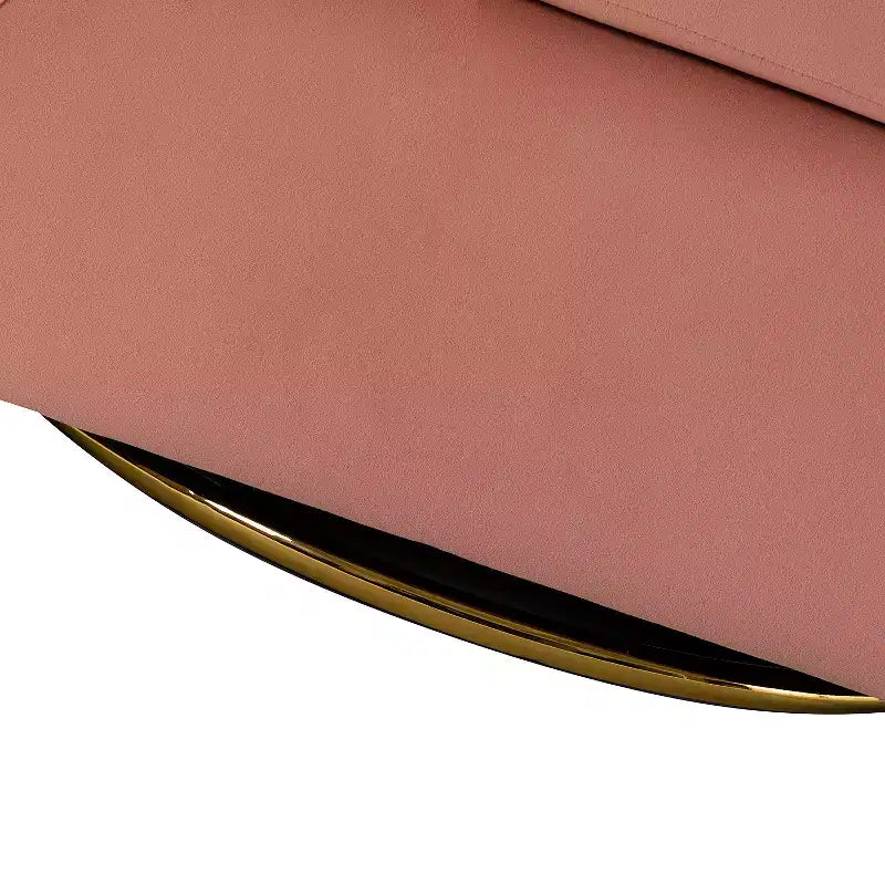 Fauteuil pivotant Amarante en velours confortable pour chambre à coucher avec base en métal | Karat Home-TEAL