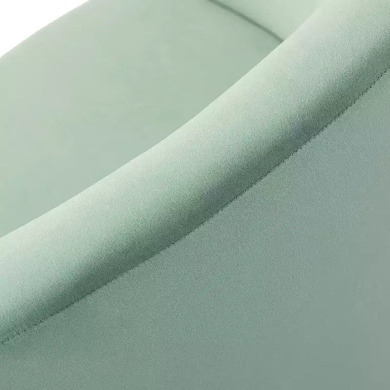 Fauteuil pivotant Amarante en velours confortable pour chambre à coucher avec base en métal | Karat Home-TEAL