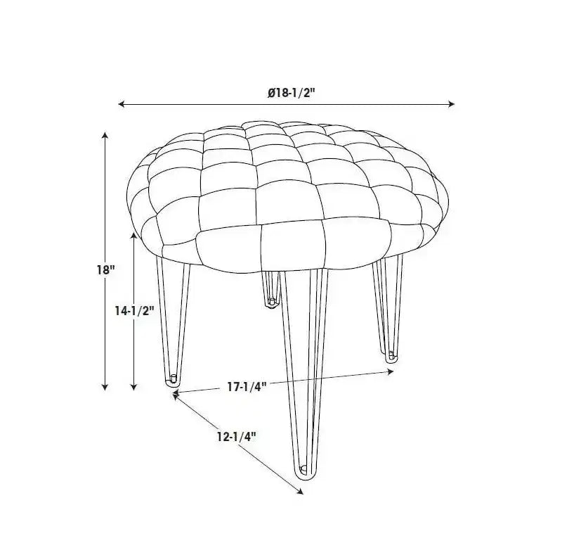 Mylie Pouf Rond - Linon