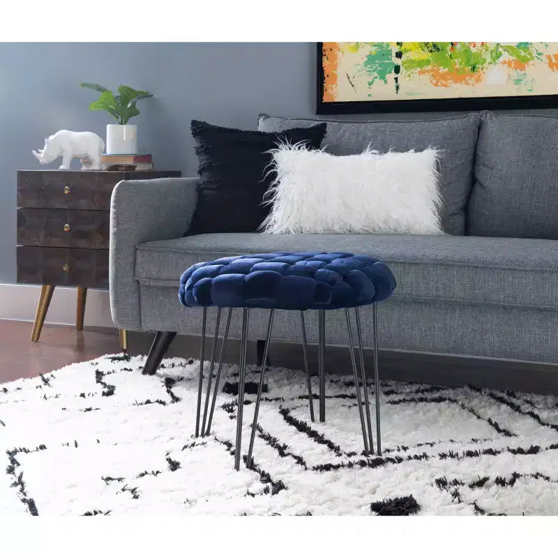 Mylie Pouf Rond - Linon