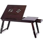 Sofia + Sam Multi-tasking Laptop Bed Tray with Adjustable Legs - Walnut