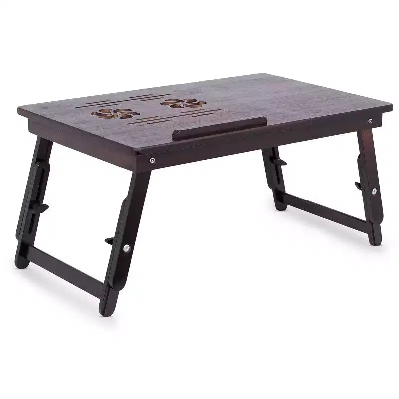 Table de lit polyvalente pour ordinateur portable Sofia + Sam avec pieds réglables - Noyer