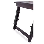 Table de lit polyvalente pour ordinateur portable Sofia + Sam avec pieds réglables - Noyer