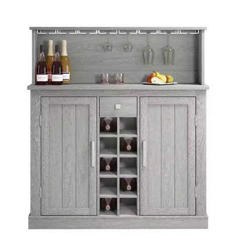 47 Wood Granite Pattern Cabinet - Festivo