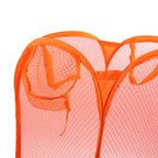Lot de 2 sacs de rangement pliables en filet pour vêtements sales, panier à linge, organiseur orange, marque Unique Bargains