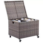 BIRDROCK HOME Rolling File Box-Storage Cabinet with Wheels-File Organizers Boxes - Home Office (Tan)