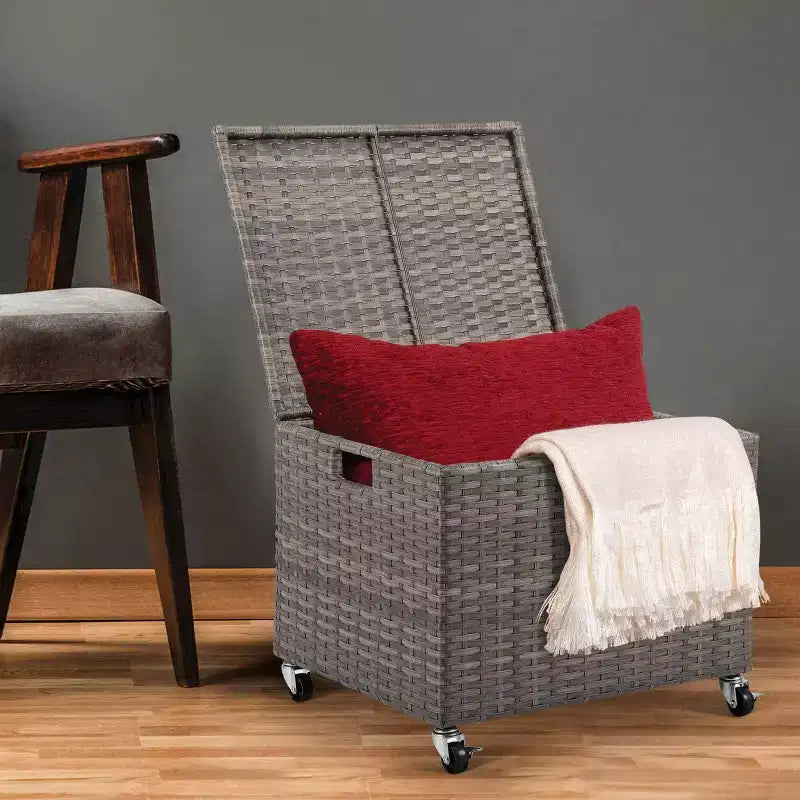 BIRDROCK HOME Classeur à roulettes – Meuble de rangement avec roues – Boîtes de rangement pour dossiers – Bureau à domicile (beige)