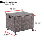 BIRDROCK HOME Classeur à roulettes – Meuble de rangement avec roues – Boîtes de rangement pour dossiers – Bureau à domicile (beige)