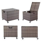 BIRDROCK HOME Classeur à roulettes – Meuble de rangement avec roues – Boîtes de rangement pour dossiers – Bureau à domicile (beige)