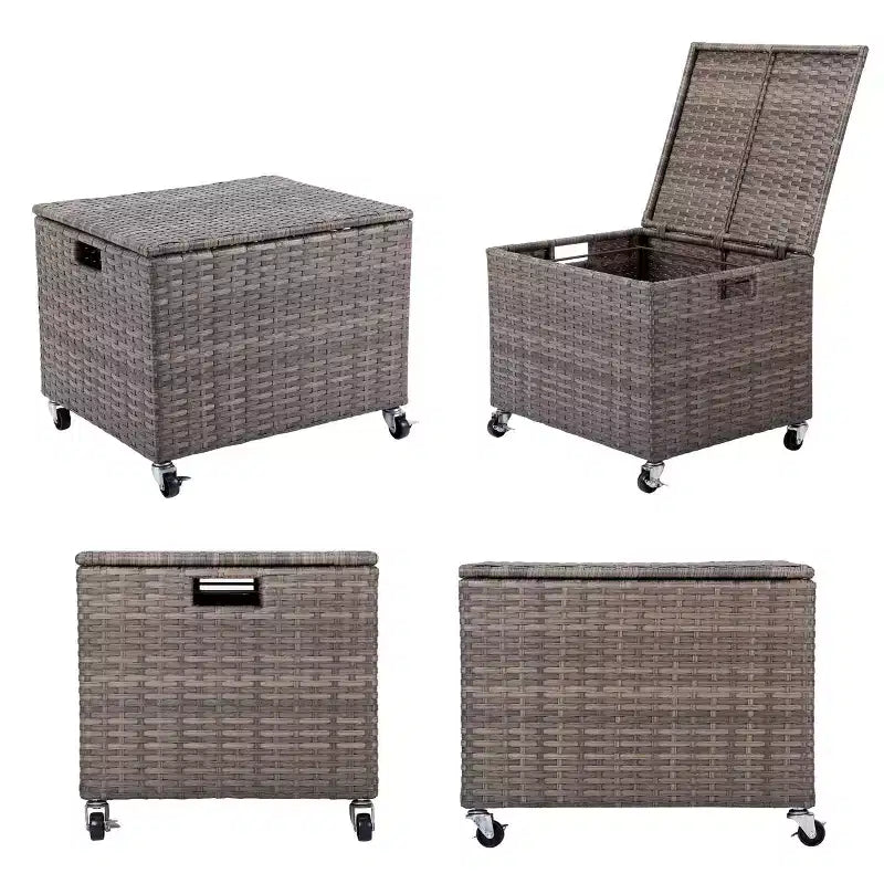 BIRDROCK HOME Classeur à roulettes – Meuble de rangement avec roues – Boîtes de rangement pour dossiers – Bureau à domicile (beige)