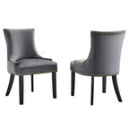 Lot de 2 chaises de salle à manger en velours Marquis Performance - Modway