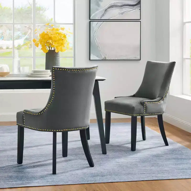 Lot de 2 chaises de salle à manger en velours Marquis Performance - Modway