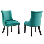 Lot de 2 chaises de salle à manger en velours Marquis Performance - Modway