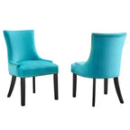 Lot de 2 chaises de salle à manger en velours Marquis Performance - Modway