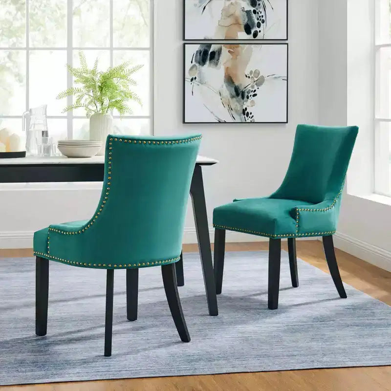 Lot de 2 chaises de salle à manger en velours Marquis Performance - Modway