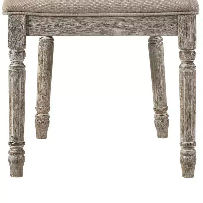 Faustine Accent Chair Tissu Tan/Finition chêne clair récupéré - Acme Furniture