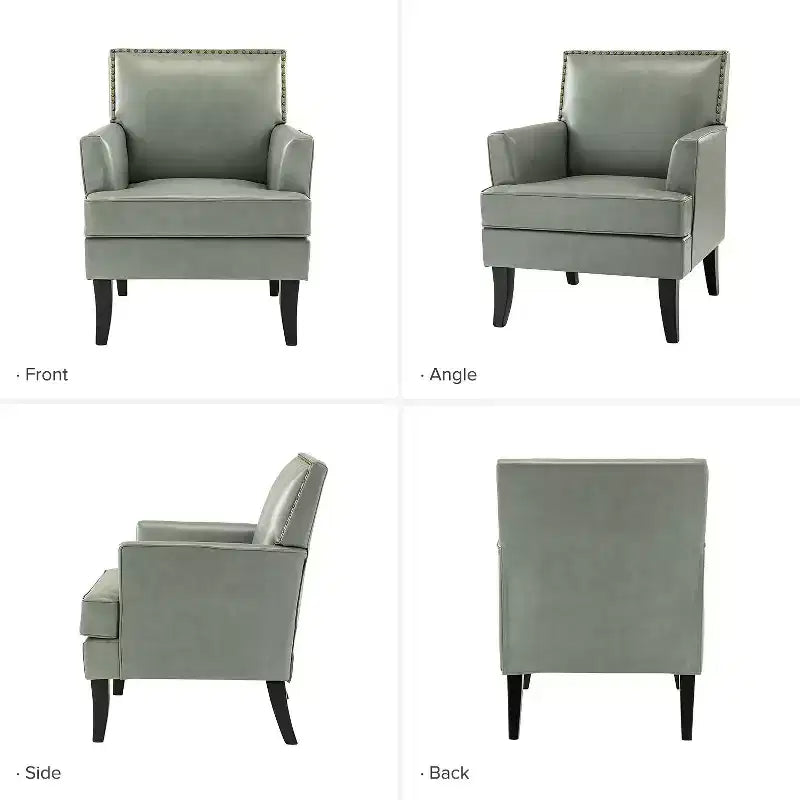 Lot de 2 fauteuils d'appoint rembourrés en bois Céladon | ART OF LIVING DESIGNS