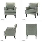 Lot de 2 fauteuils d'appoint rembourrés en bois Céladon | ART OF LIVING DESIGNS