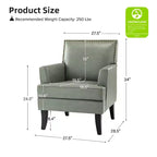 Lot de 2 fauteuils d'appoint rembourrés en bois Céladon | ART OF LIVING DESIGNS
