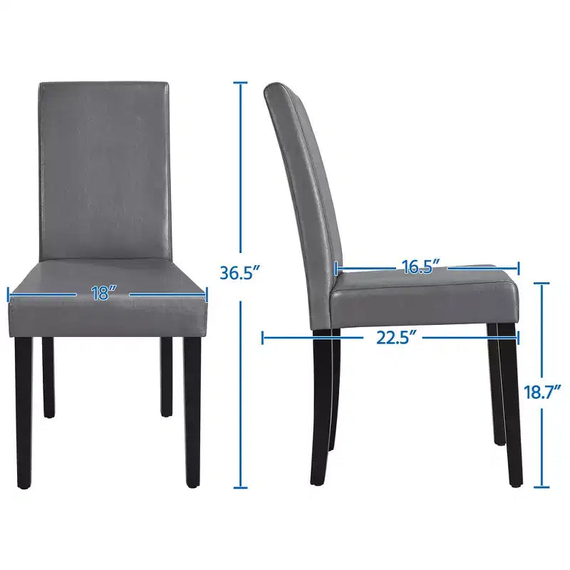 Yaheetech Lot de 4 Chaises de Salle à Manger Rembourrées à Dossier Haut avec Pieds en Bois pour Maison Restaurants