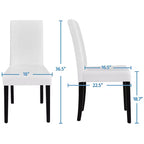 Yaheetech Lot de 4 Chaises de Salle à Manger Rembourrées à Dossier Haut avec Pieds en Bois pour Maison Restaurants