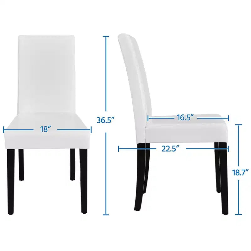 Yaheetech Lot de 4 Chaises de Salle à Manger Rembourrées à Dossier Haut avec Pieds en Bois pour Maison Restaurants