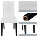 Yaheetech Lot de 4 Chaises de Salle à Manger Rembourrées à Dossier Haut avec Pieds en Bois pour Maison Restaurants