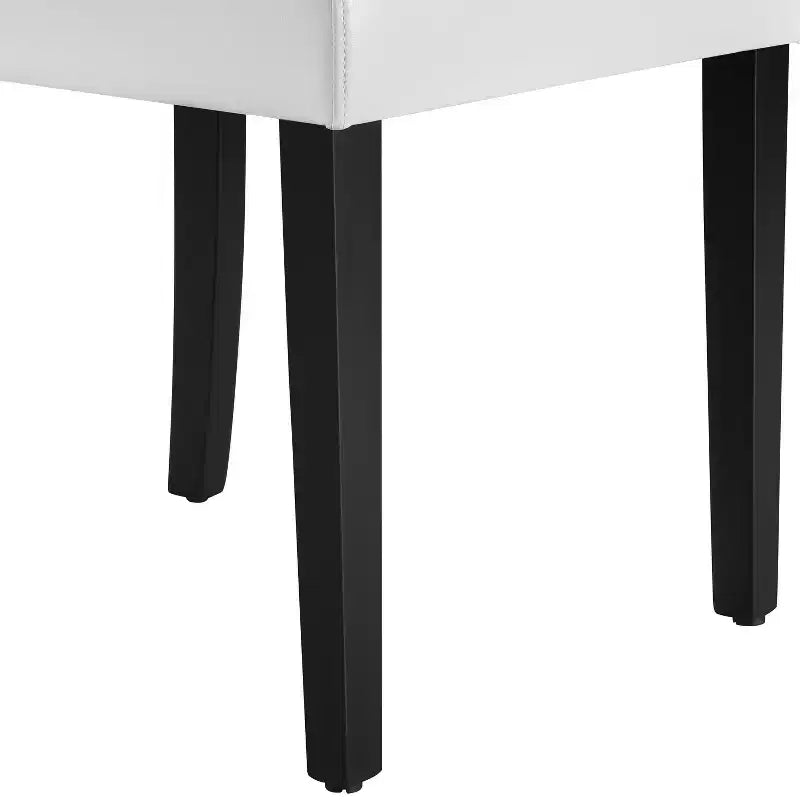 Yaheetech Lot de 4 Chaises de Salle à Manger Rembourrées à Dossier Haut avec Pieds en Bois pour Maison Restaurants