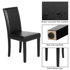 Yaheetech Lot de 4 Chaises de Salle à Manger Rembourrées à Dossier Haut avec Pieds en Bois pour Maison Restaurants
