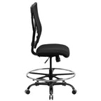 Chaise de bureau ergonomique Emma et Oliver grande taille en maille noire de 180 kg