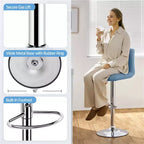 Yaheetech Lot de 2 tabourets pivotants sans accoudoirs en similicuir PU réglables avec base élargie