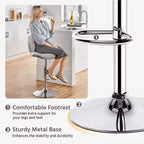 Yaheetech Lot de 2 tabourets de bar pivotants réglables modernes en cuir PU avec dossier