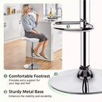 Yaheetech Lot de 2 tabourets de bar pivotants réglables modernes en cuir PU avec dossier